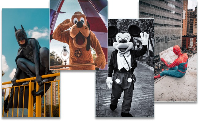 Costumed characters focus on performance by managing their business using costumed characters' CRM