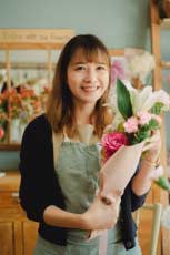 Quotes The florist girl is efficiently doing work with MyBizzHive’s CRM for florist